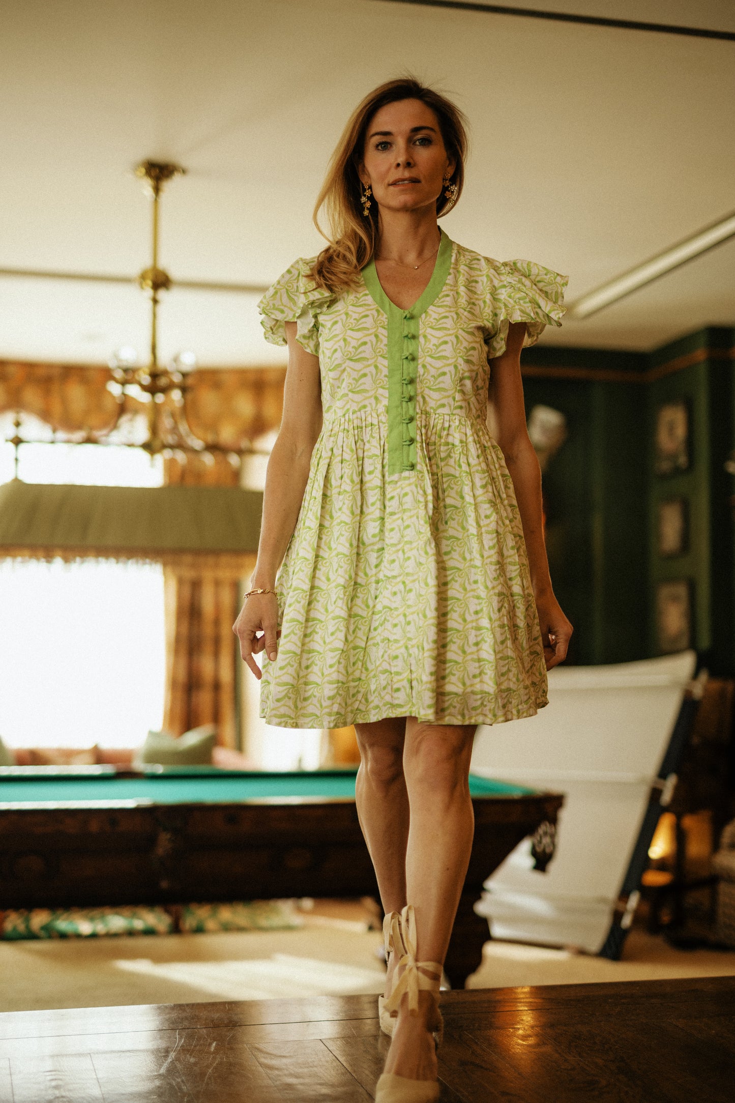 Poppy Dress in Leafy Green Carrow Walker Poppy Dress in Leafy Green Carrow Walker